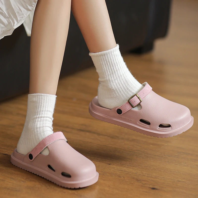 勃肯鞋女款夏季2024新款厚底防滑海边软底包头沙滩凉拖鞋女夏外穿