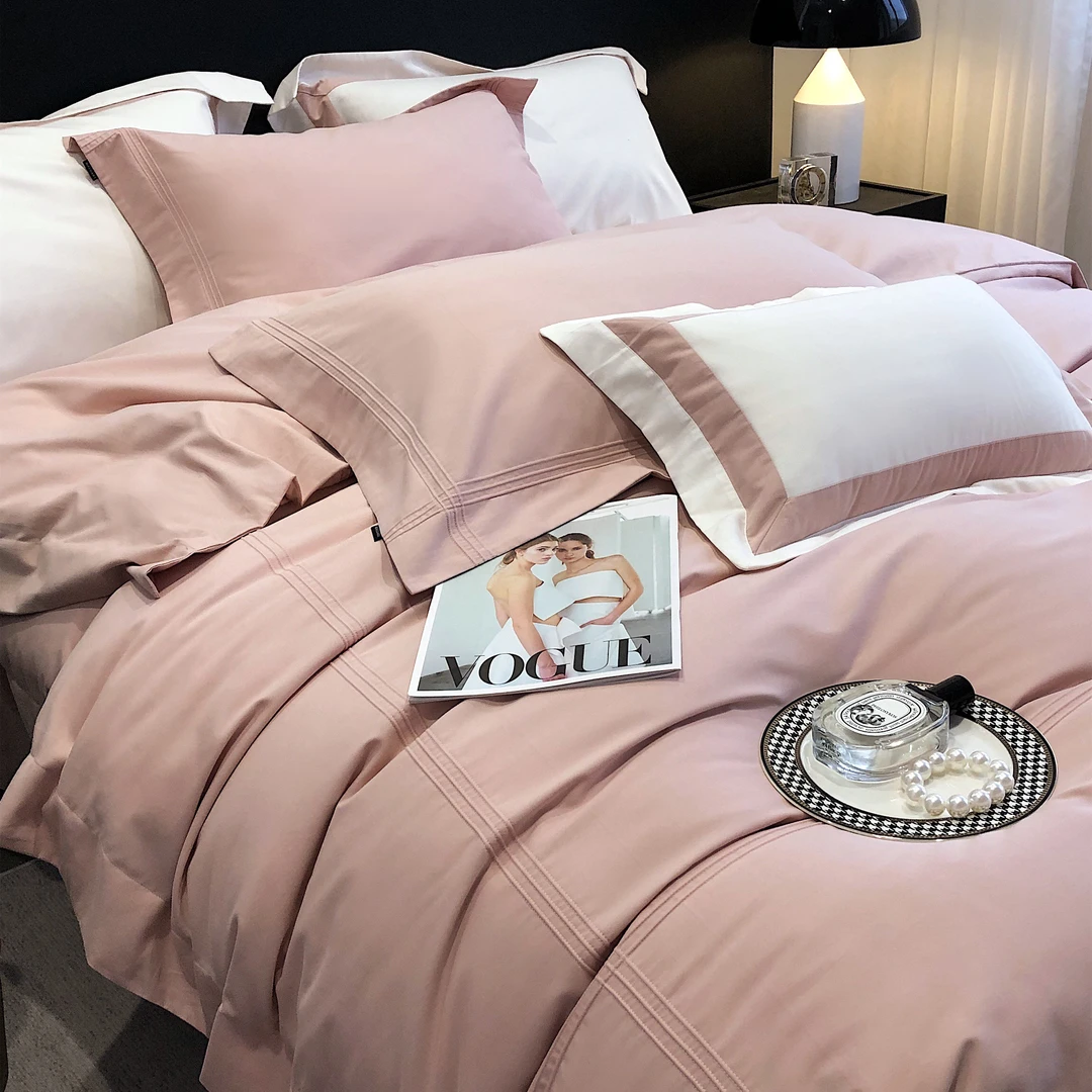 慕宸【高支磨毛四件套】西西里 秋冬新款长绒棉纯棉埋线保暖四件套