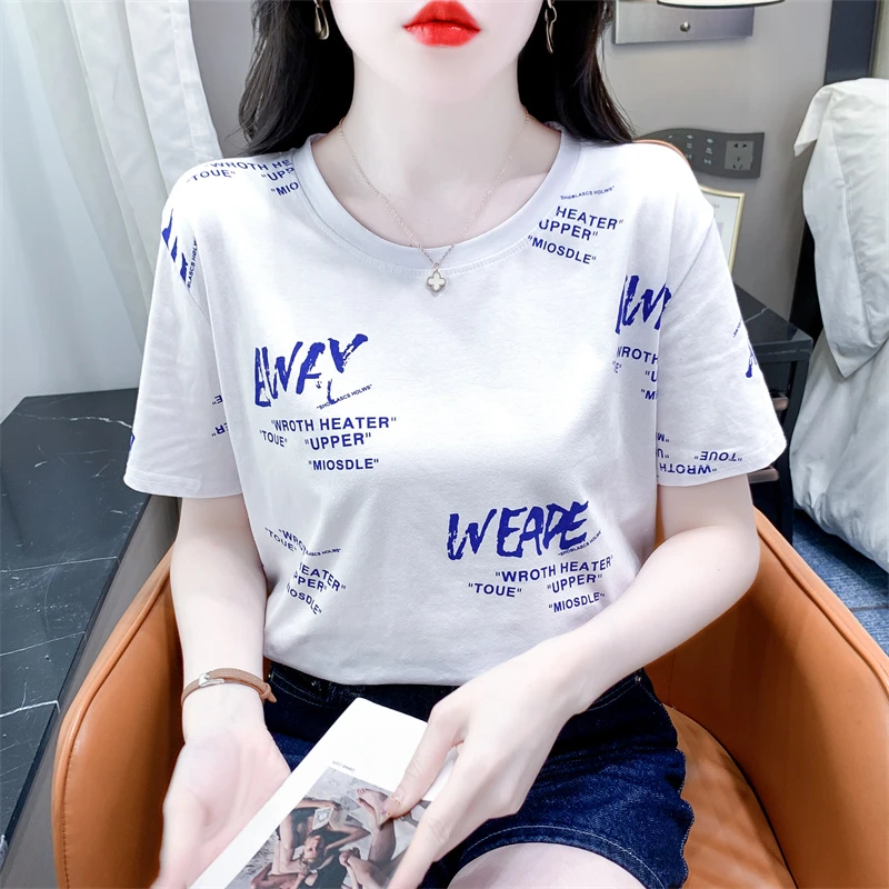 白色正肩短袖T恤女2024新款爆款设计感小众小个子洋气百搭ins上衣