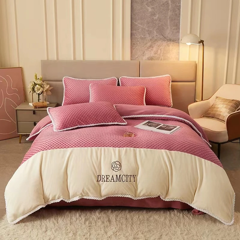 冬季加厚豆豆绒被子冬被单人双人春秋被被芯学生被宿舍四季通用