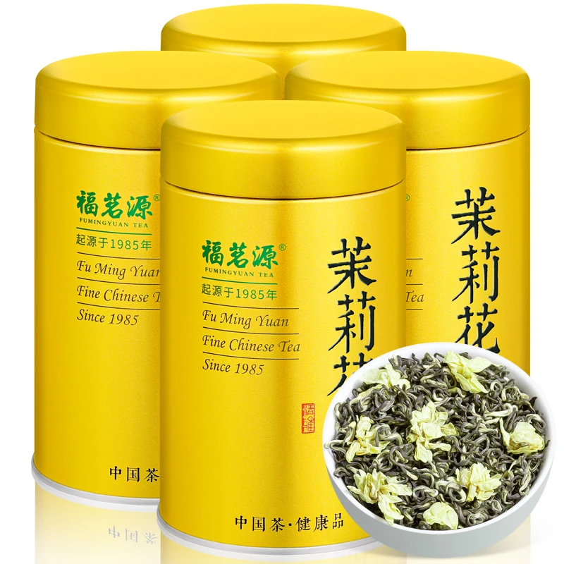 福茗源茶叶茉莉花茶500g 新茶川派茉莉飘雪花草茶中秋送礼礼盒装