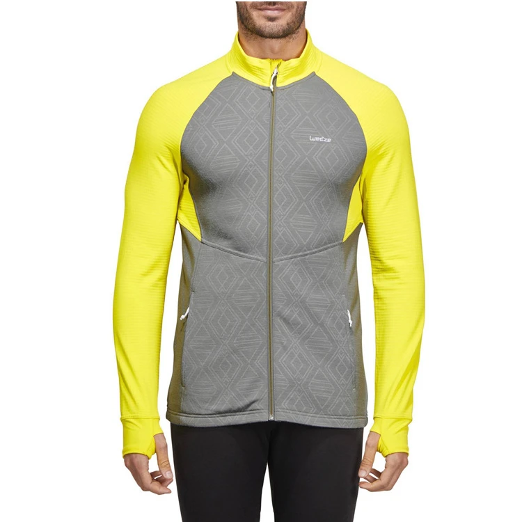 【欧美单+3D立裁+方格绒】秋季男女户外骑行运动长袖打底抓绒衣外套