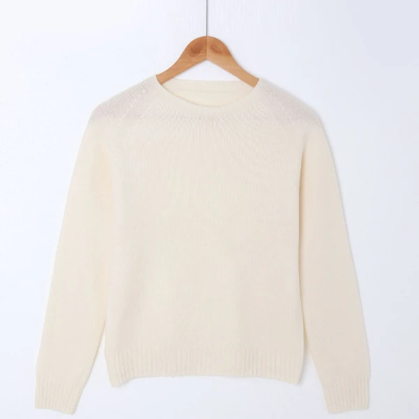 无限回购 100绵羊毛无缝一体针织上衣圆领保暖毛衣WE22163无