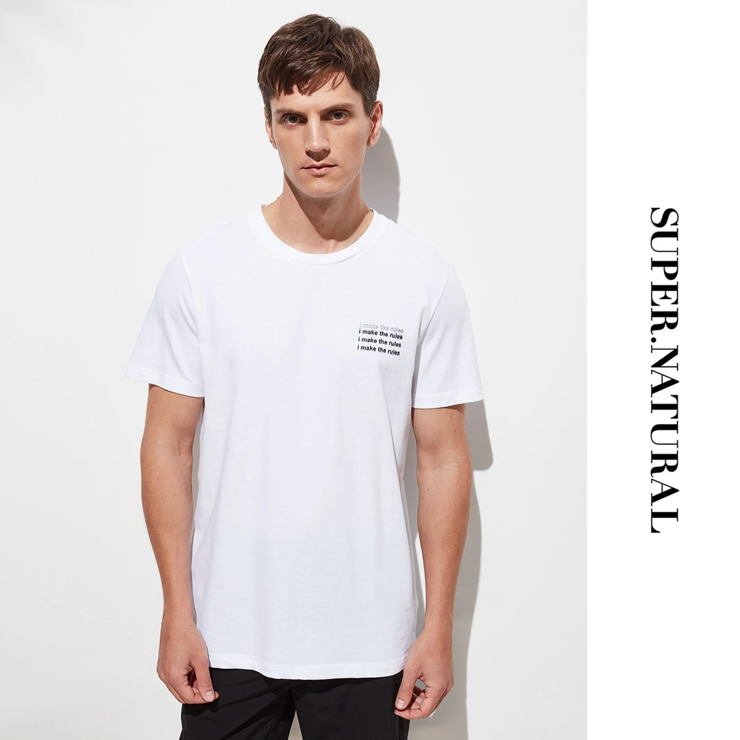 super.natural【NT45】男士经典百搭T恤简约休闲圆领舒适时尚短袖
