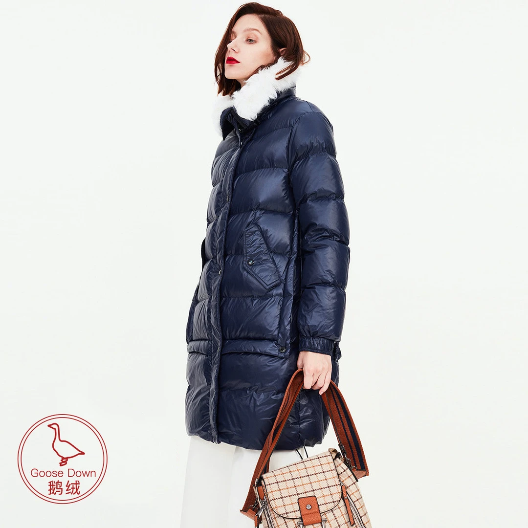 super.natural【YR18】女士鹅绒服羽绒服长款时尚休闲潮流女款