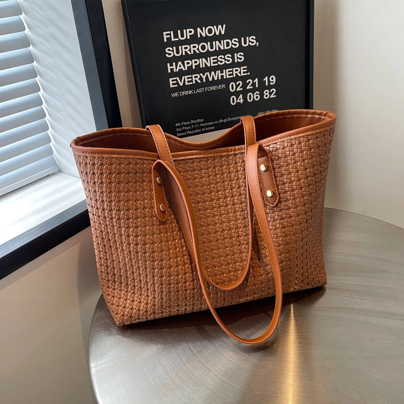 复古大容量包包女2024新款时尚单肩包百搭洋气高级质感通勤托特包