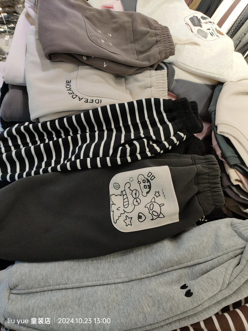 韩系一体绒跑量裤子