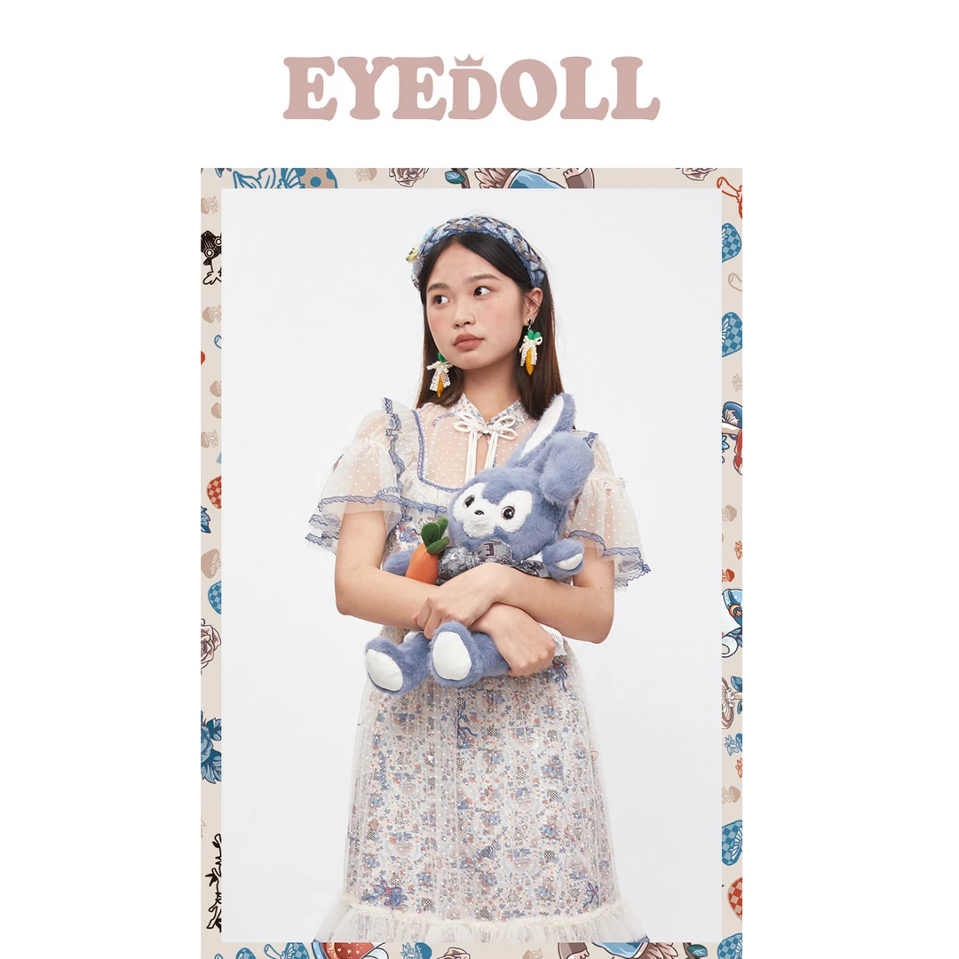 【高高甄选】EYEDOLL法式千禧新中式蝴蝶结绣花立领连衣裙