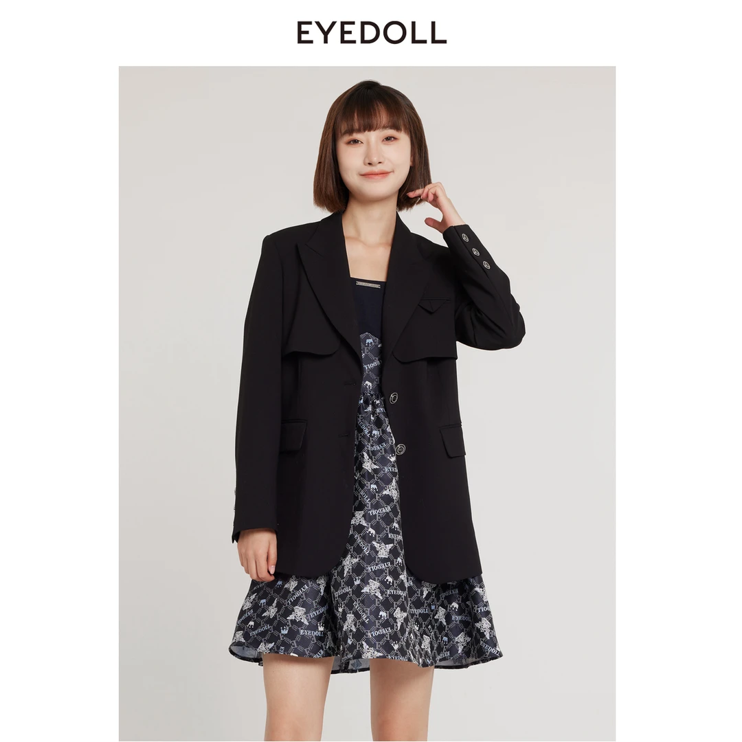 【若谷大大】EYEDOLL春季新款基础百搭简约通勤风衣外套