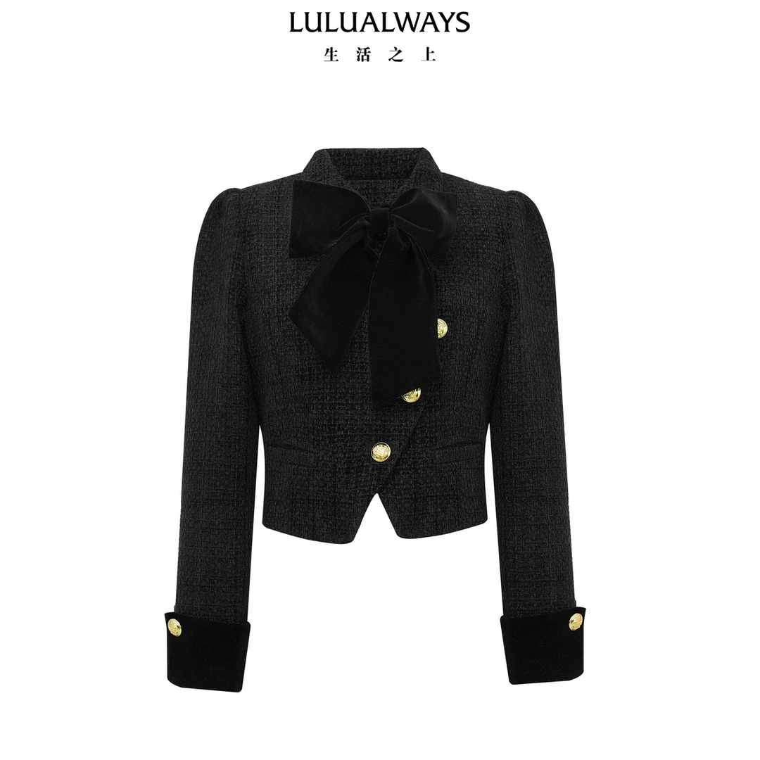 LULUALWAYS24冬季新款加棉保暖小香风短款外套女