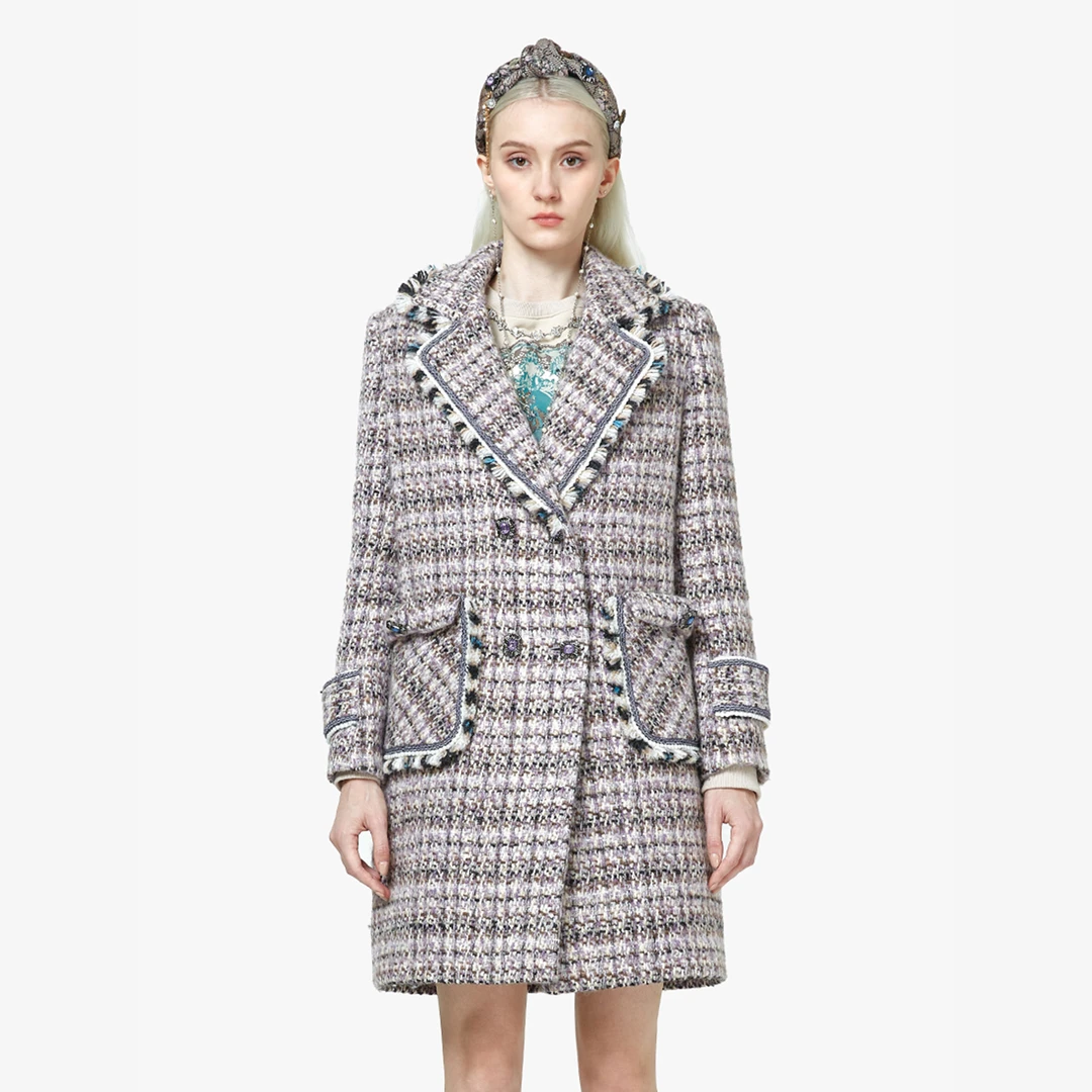 【高高甄选】LULUALWAYS新款中长款毛呢大衣外套