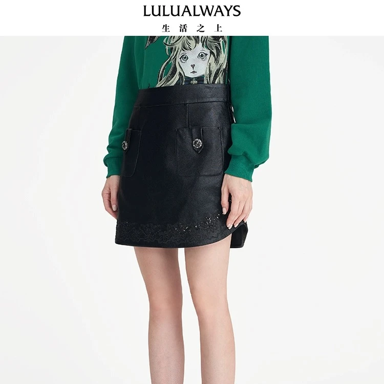 【高高甄选】LULUALWAYS法式高腰短裙A字裙短半裙