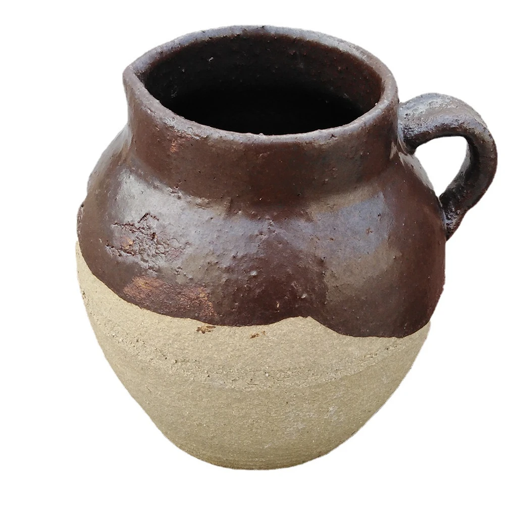 老式煨汤瓦罐汤罐陶罐土罐煲汤坛子家用土灶瓦罐土窑罐粗土砂罐子