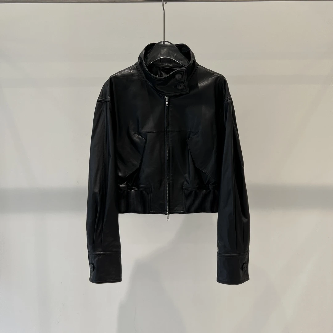 机车风短款皮衣女2024秋季新PU外套女皮夹克40821052