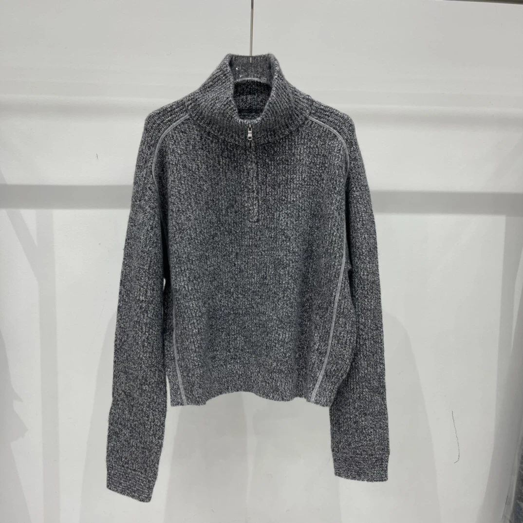 2024秋冬季新品款毛针织衫高领加厚宽松毛衣上衣女41028003