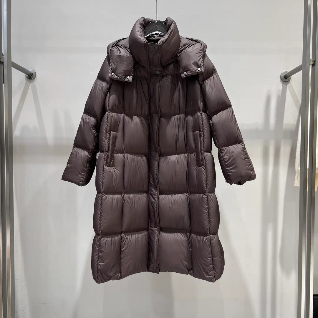 艾家同款2024冬季新品立领加厚中长款羽绒服外套41110045 0042