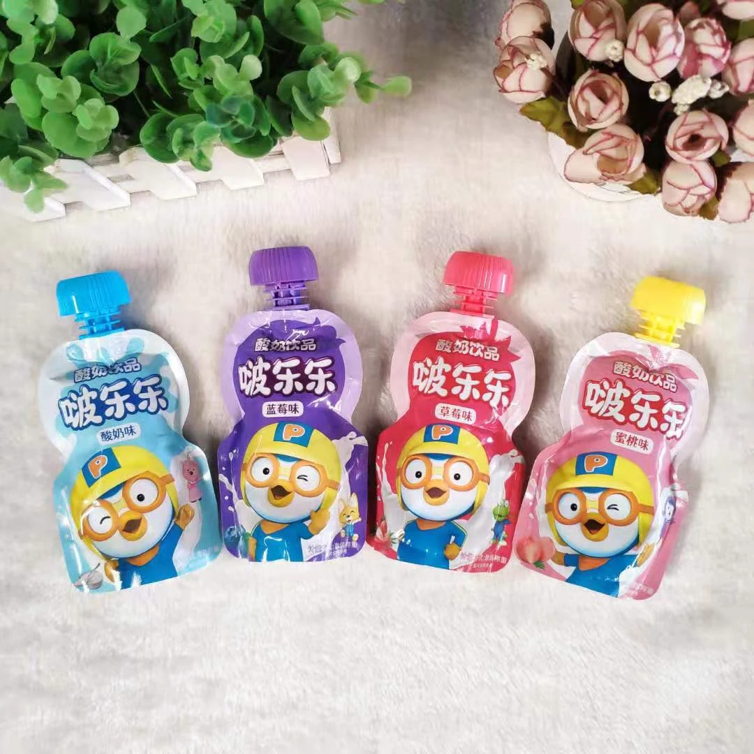啵乐乐酸奶饮品草莓味蓝莓味蜜桃味酸奶味乳酸菌酸奶饮品酸奶饮料