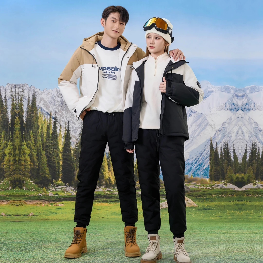 黑金石墨烯白鸭绒羽绒裤男女同款2024升级款时尚保暖抗寒蓄热锁温