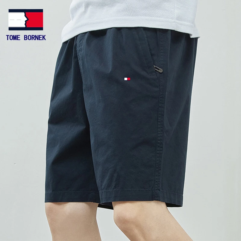 正品汤米希凯利短裤男士夏季薄款大码运动宽松直筒五分裤速干百搭