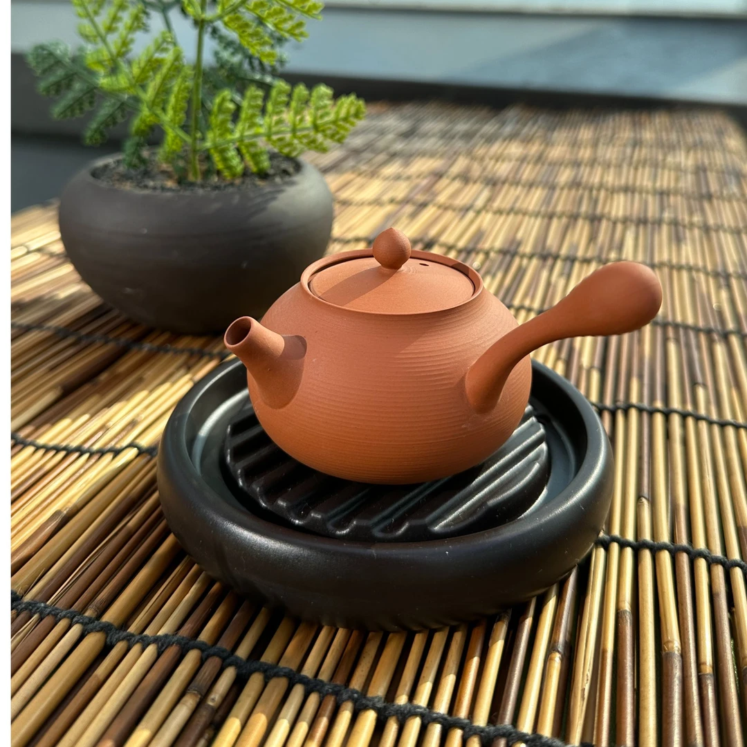 滴水壶手工手拉壶 潮州鸡蛋黄泥 小侧把急须把把壶 功夫茶壶110cc