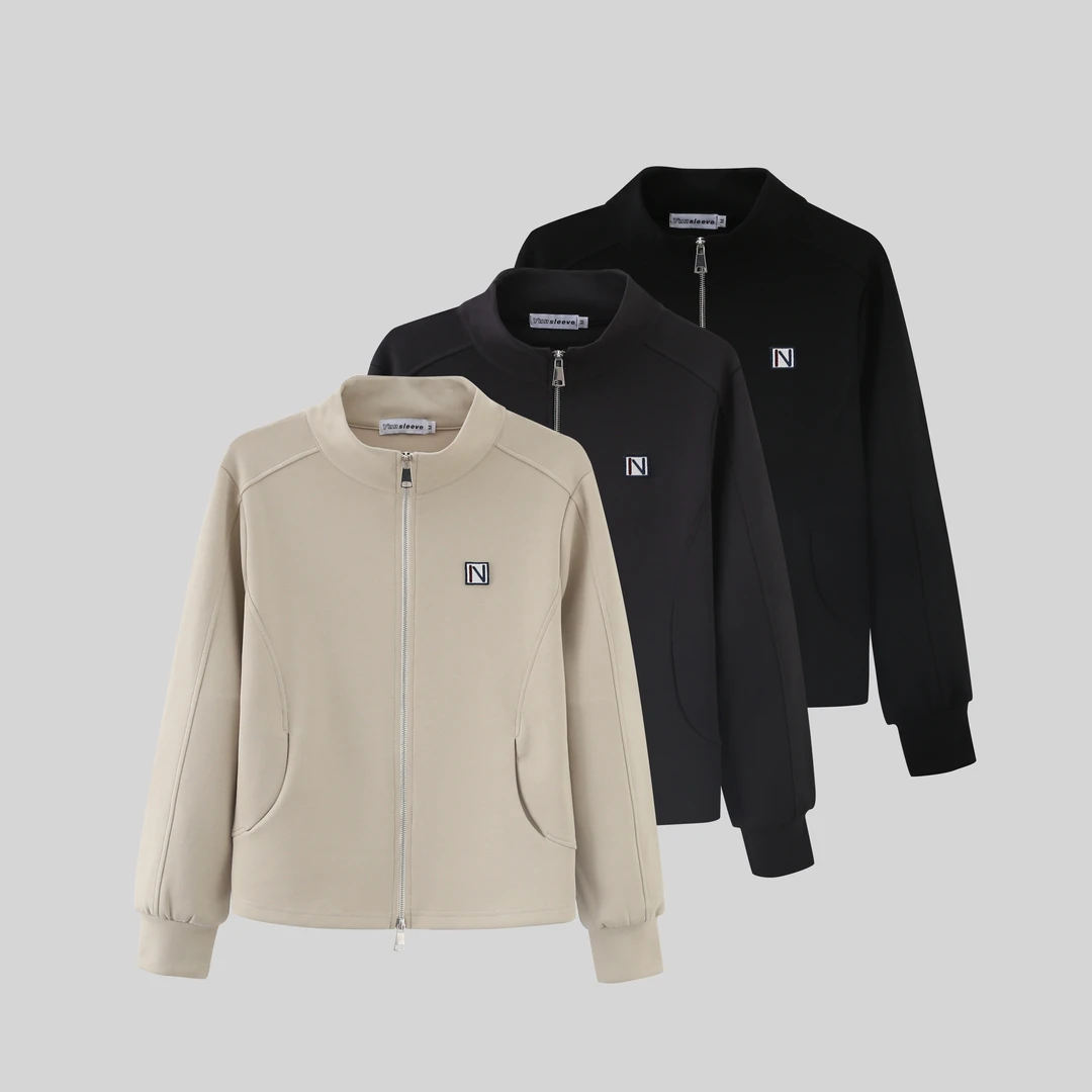 春季新款外套女长袖气质时尚休闲百搭立领拉链衫Q2428