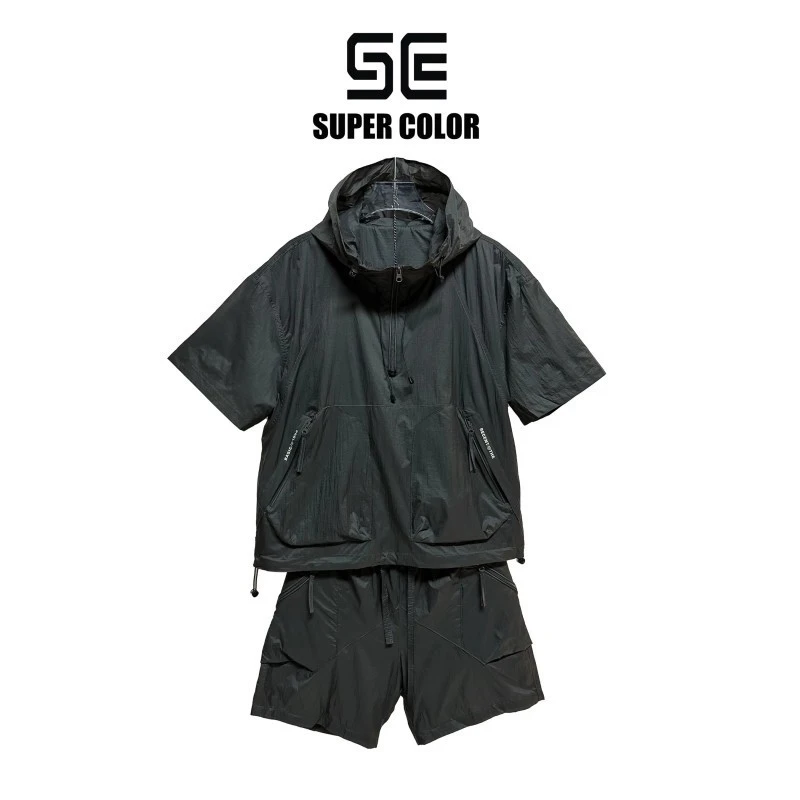 supercolor【防嗮套装】 24ss//"编号312/314"潮牌情侣连帽时尚套装
