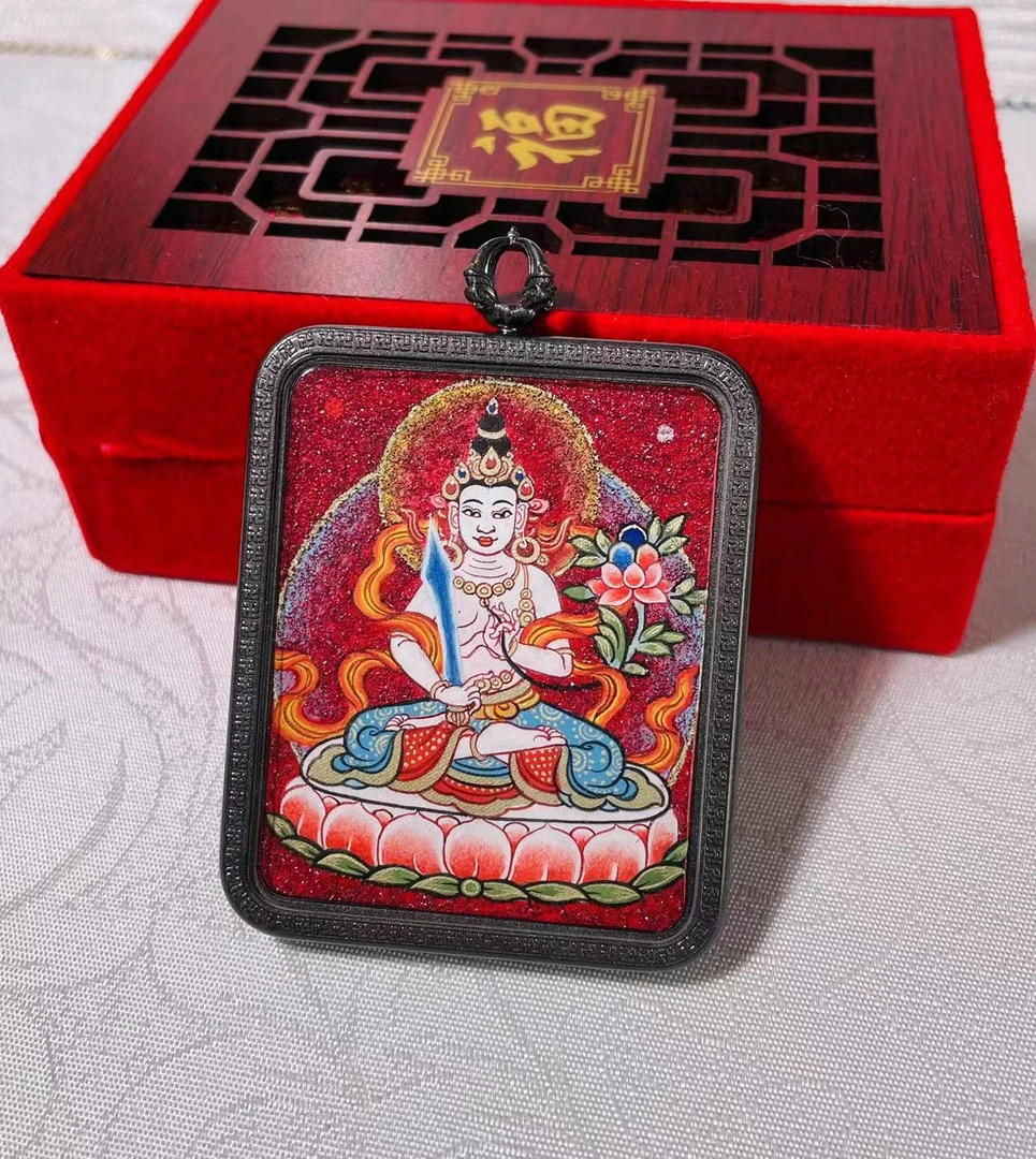 【生肖牛/虎·虚空】高端热贡纯手绘 挂饰摆件