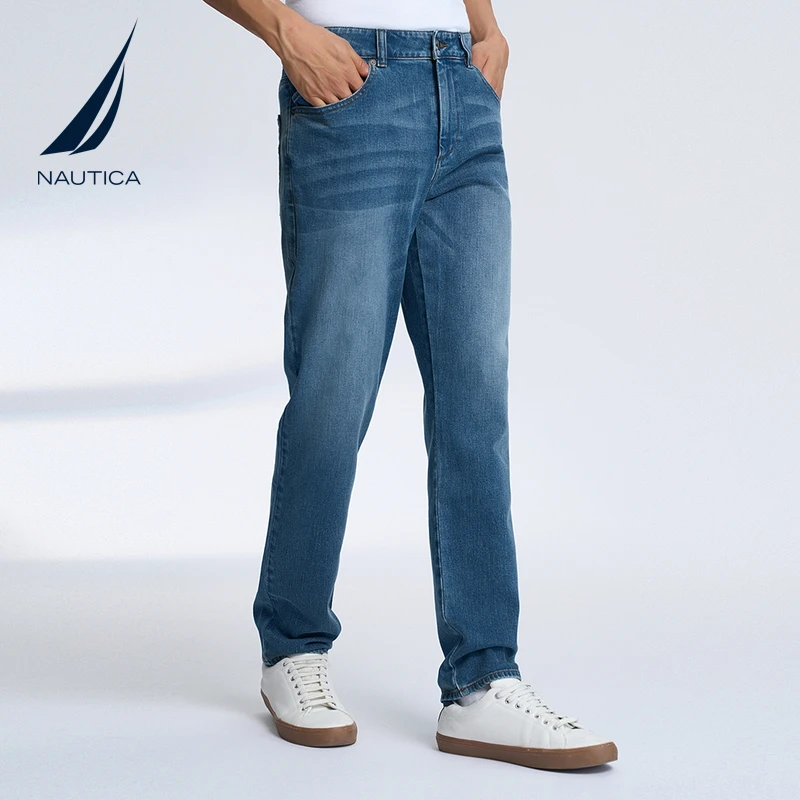 NAUTICA诺帝卡男装秋季新品基础款棉混纺舒适百搭牛仔裤 PO3391
