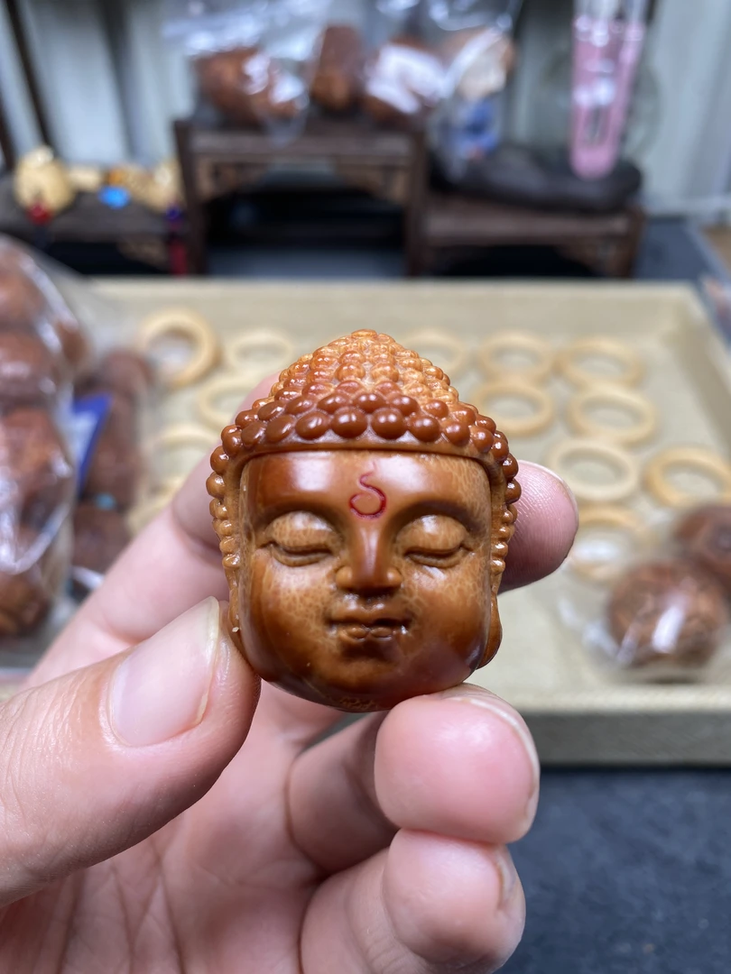 橄榄核雕巴西大榄雕刻宝宝佛佛头