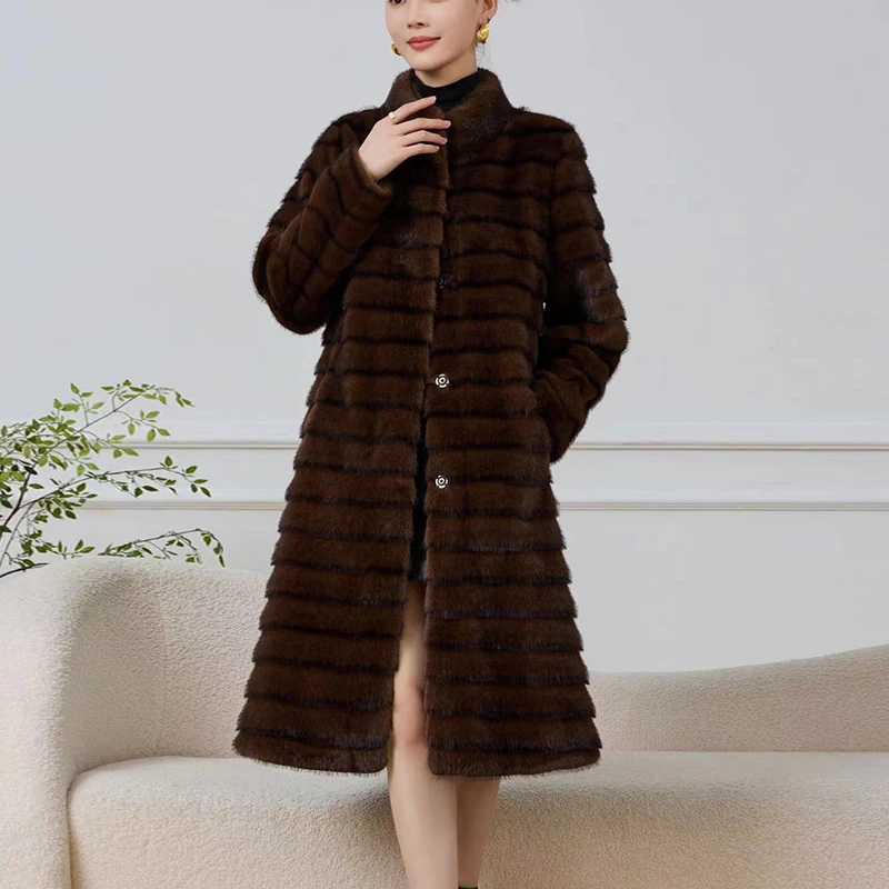 【玲玲专属】冬季女装时尚气质长款外套新款气质宽松外套K5799