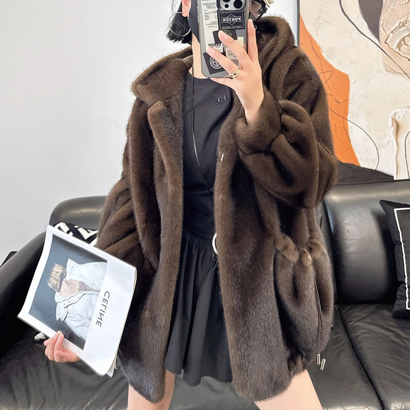 冬季轻奢女装中长款保暖时尚百搭外套新款气质外套5730