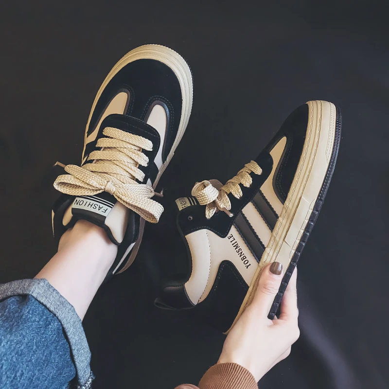 【加绒与不加绒】2024秋冬新款美拉德高帮女鞋小众设计休闲百搭板鞋