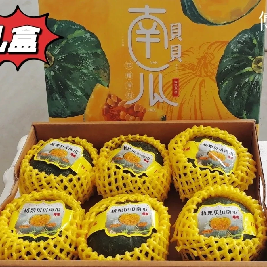 【贝贝南瓜礼盒】南瓜礼盒装送礼小南瓜板栗味5-6个辅食香甜糯口感