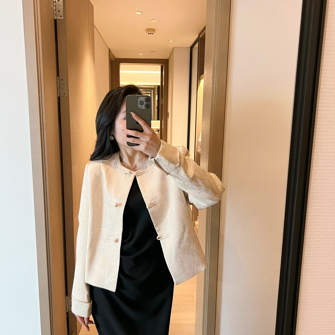 媛媛 DHR Collections 国风外套 Y32358新中式盘扣减龄显瘦气质