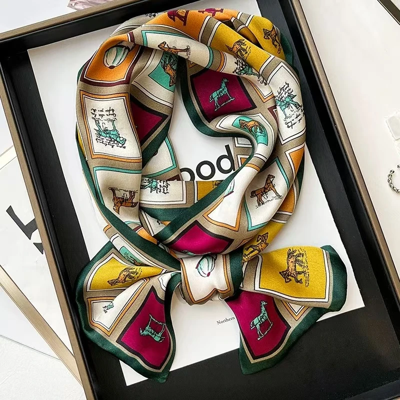 100%桑蚕丝【相框小马】145x16长飘带双层真丝丝巾时尚百搭女士G511