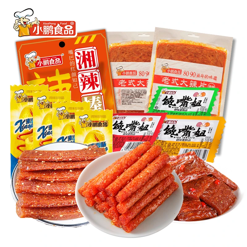 【103包19.9元】小鹏食品零食组合网红辣条追剧童年特产小吃