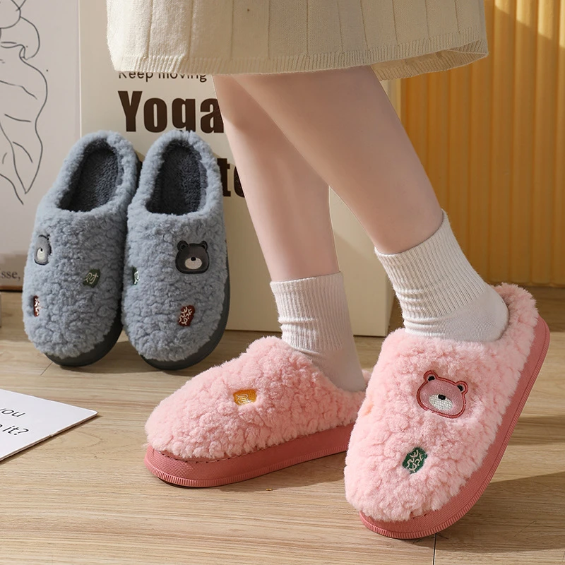 【福利专属】秋冬保暖拖鞋室内室外厚底柔软棉拖居家冬季防滑毛绒
