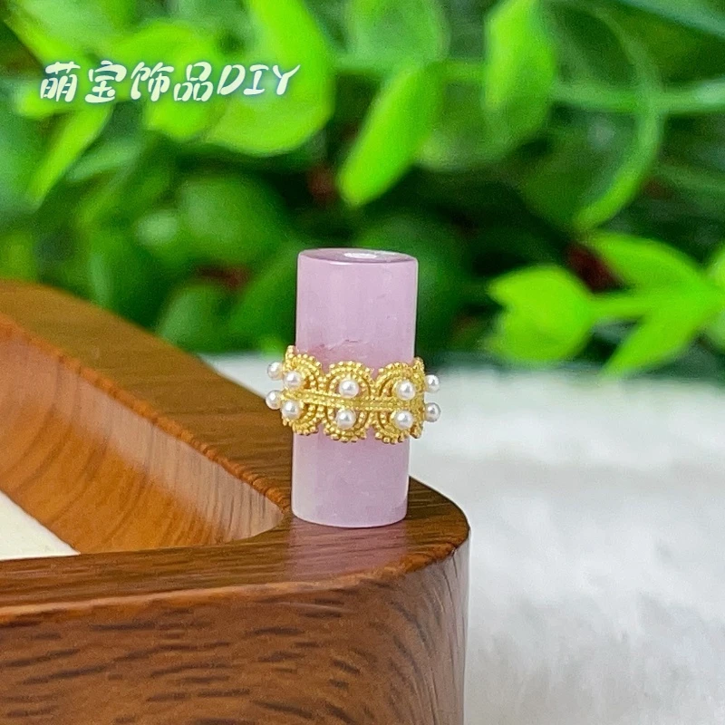 【萌宝饰品】紫锂辉圆柱路路通通孔款8*13mm优雅DIY配件