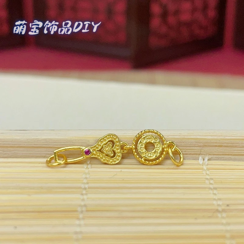 925银银制品 【萌宝饰品】B452金色手链拼接节链长约2cm 手串配件