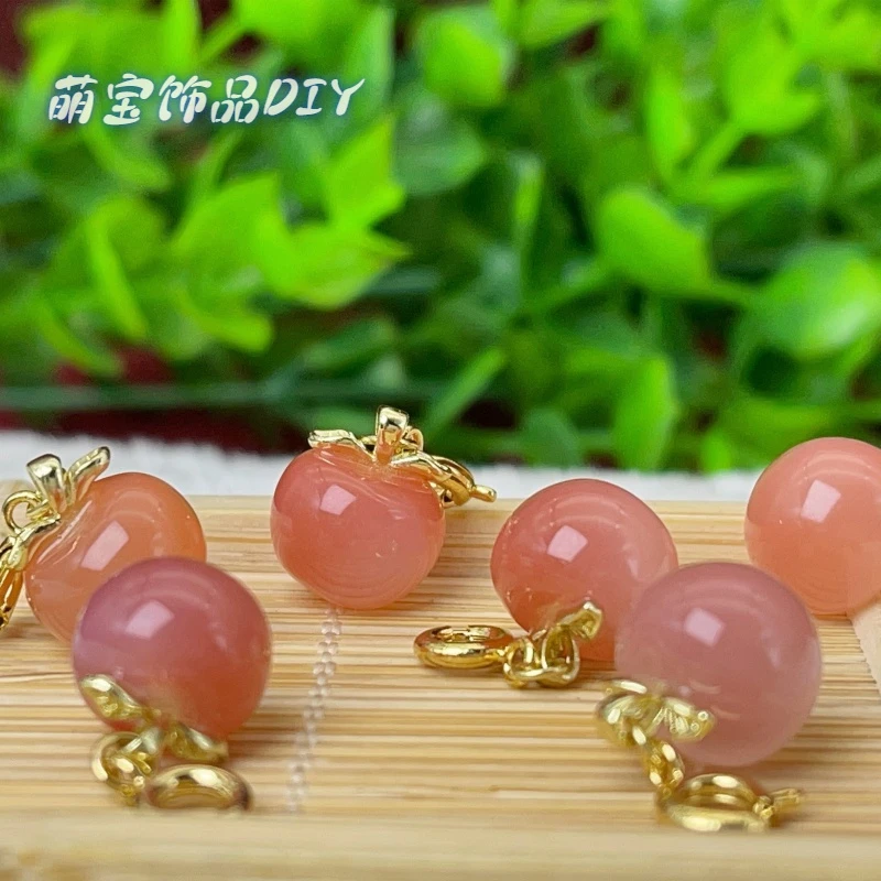 【萌宝饰品】A130盐源平安果吊坠款10mm百搭DIY配件