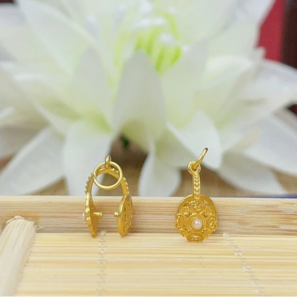 925银银制品 【萌宝饰品】K23 金色平安扣扣头 万能扣扣头