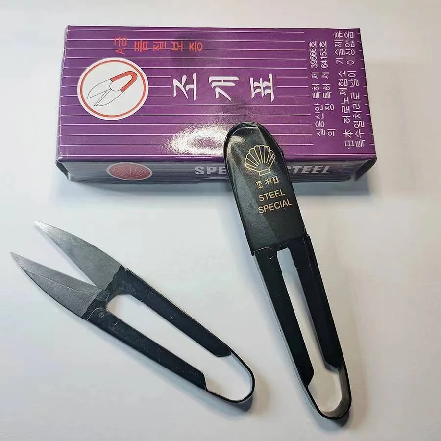 韩式纱剪纺织工具 缝纫剪家用手工十字绣小剪刀U型剪线头南韩纱剪
