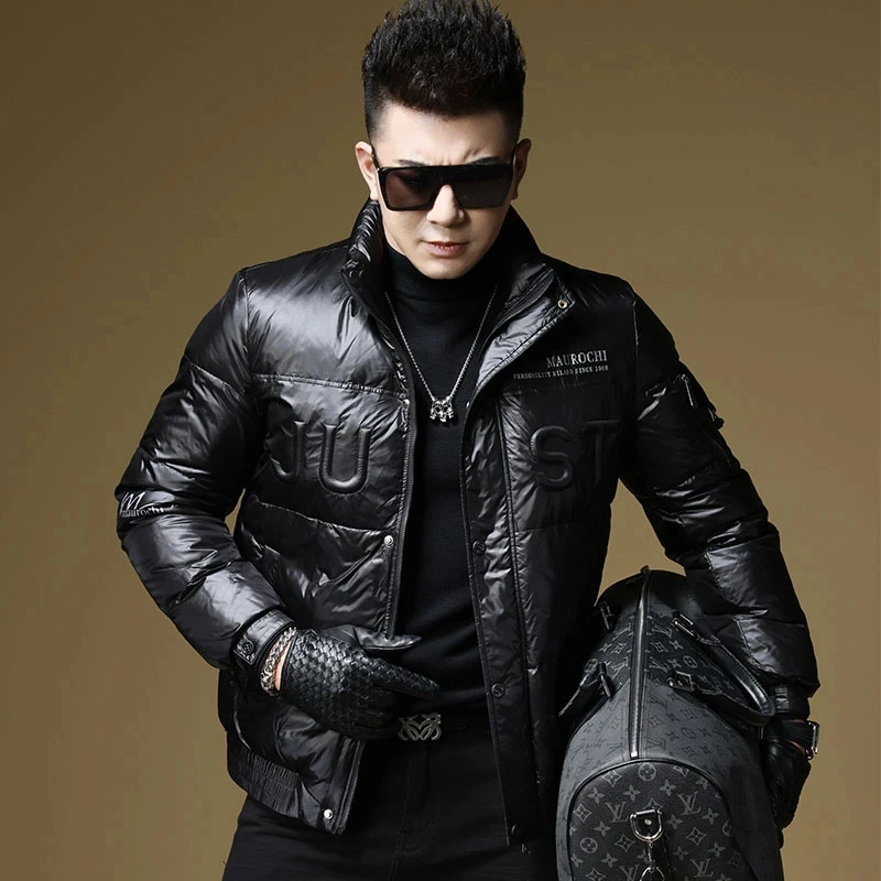 欧洲站羽绒服男款2025冬季新款潮流白鸭绒保暖立领男士防寒服外套