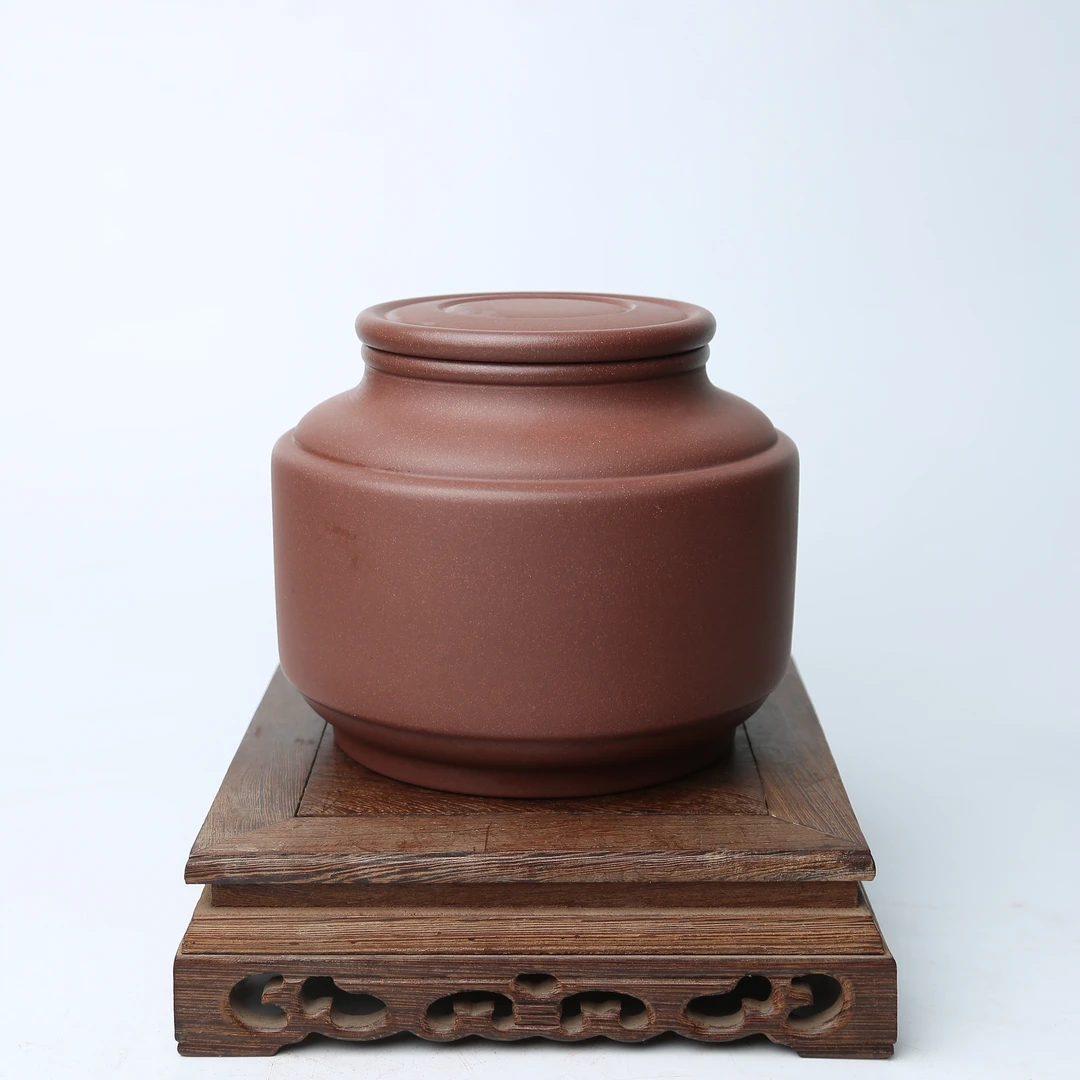 006红降坡吸力罐【精品紫砂茶叶罐】宜兴精品实用高档家用茶叶罐