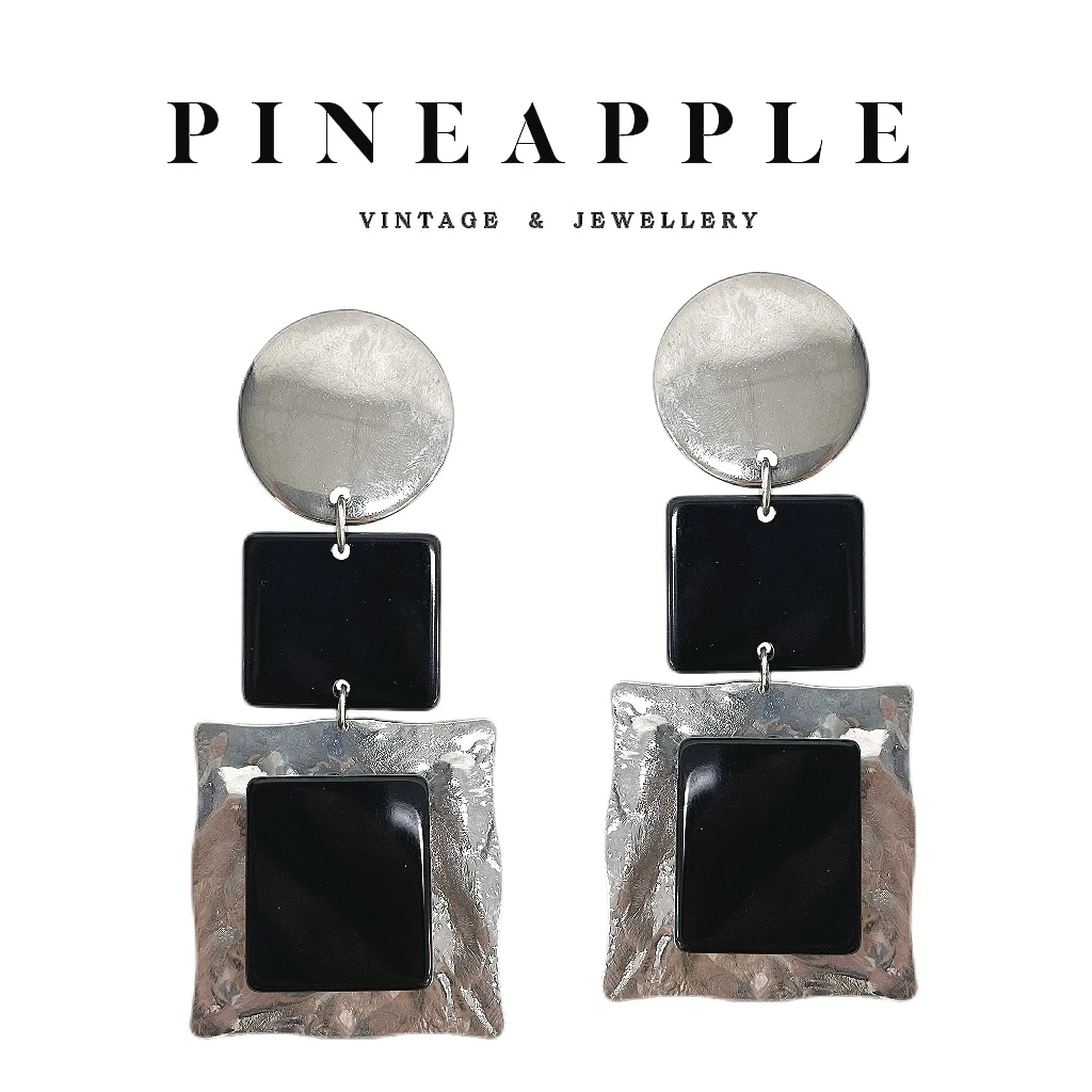 合金耳饰 菠萝中古FB耳夹LK7309