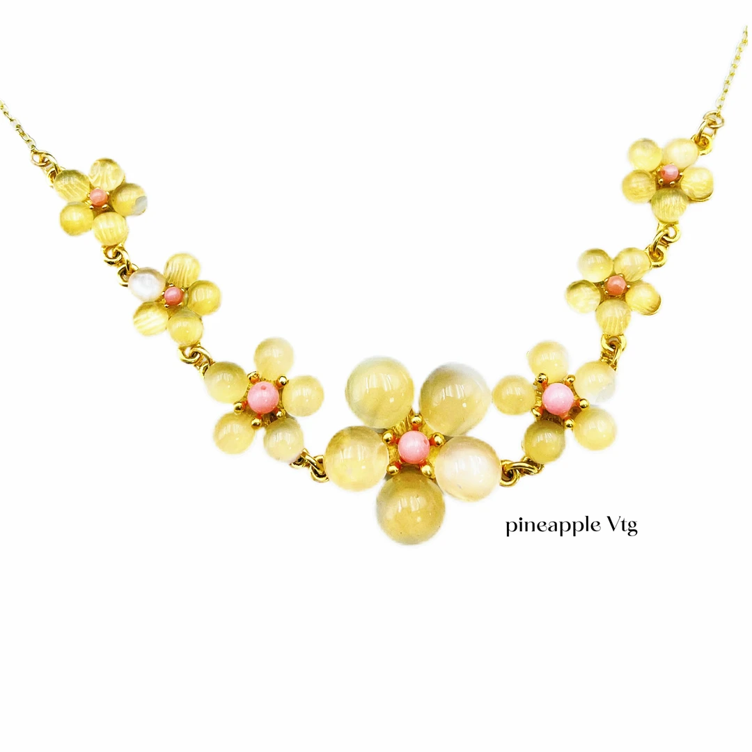 合金项链 菠萝中古Swoboda项链LK2266