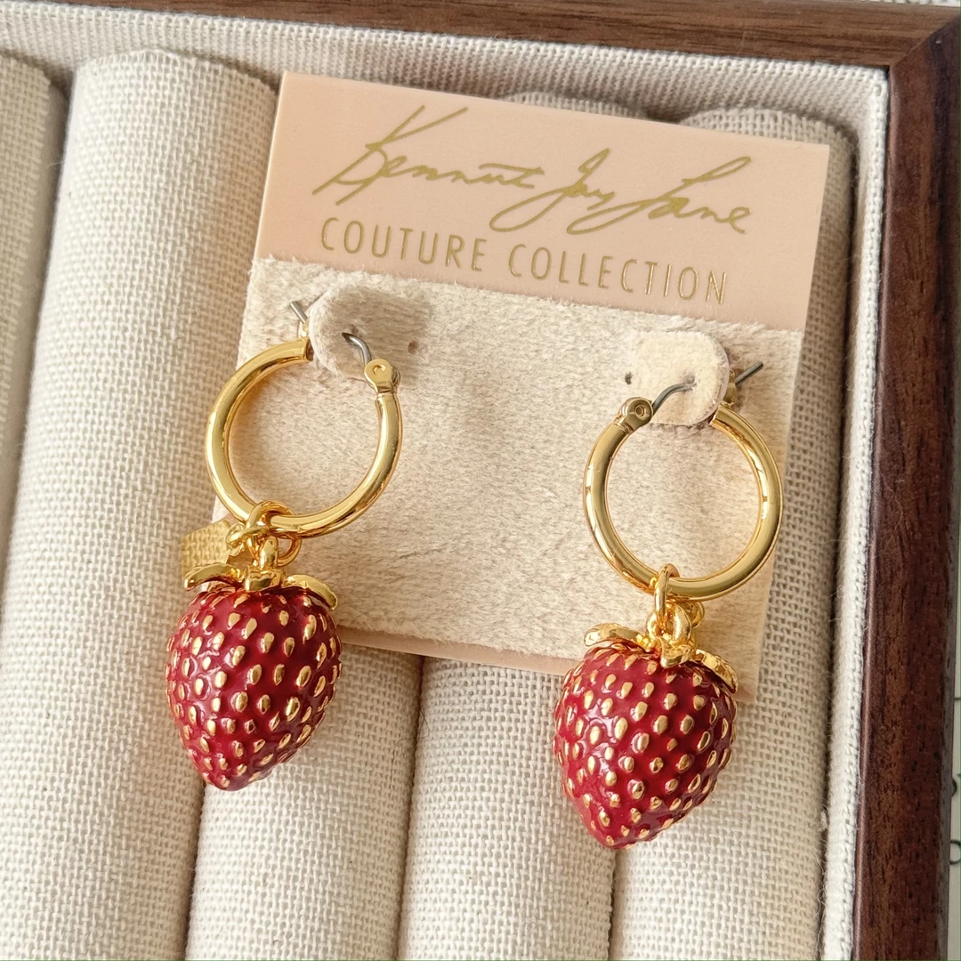 合金耳饰 菠萝中古KJL耳钉LK5204