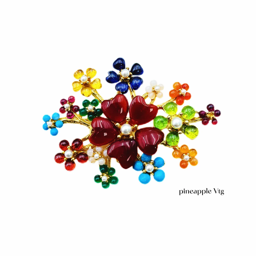 合金胸针 菠萝中古Swoboda胸针LK2220