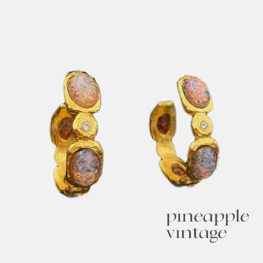 合金耳饰 菠萝中古KJL耳钉LK000254