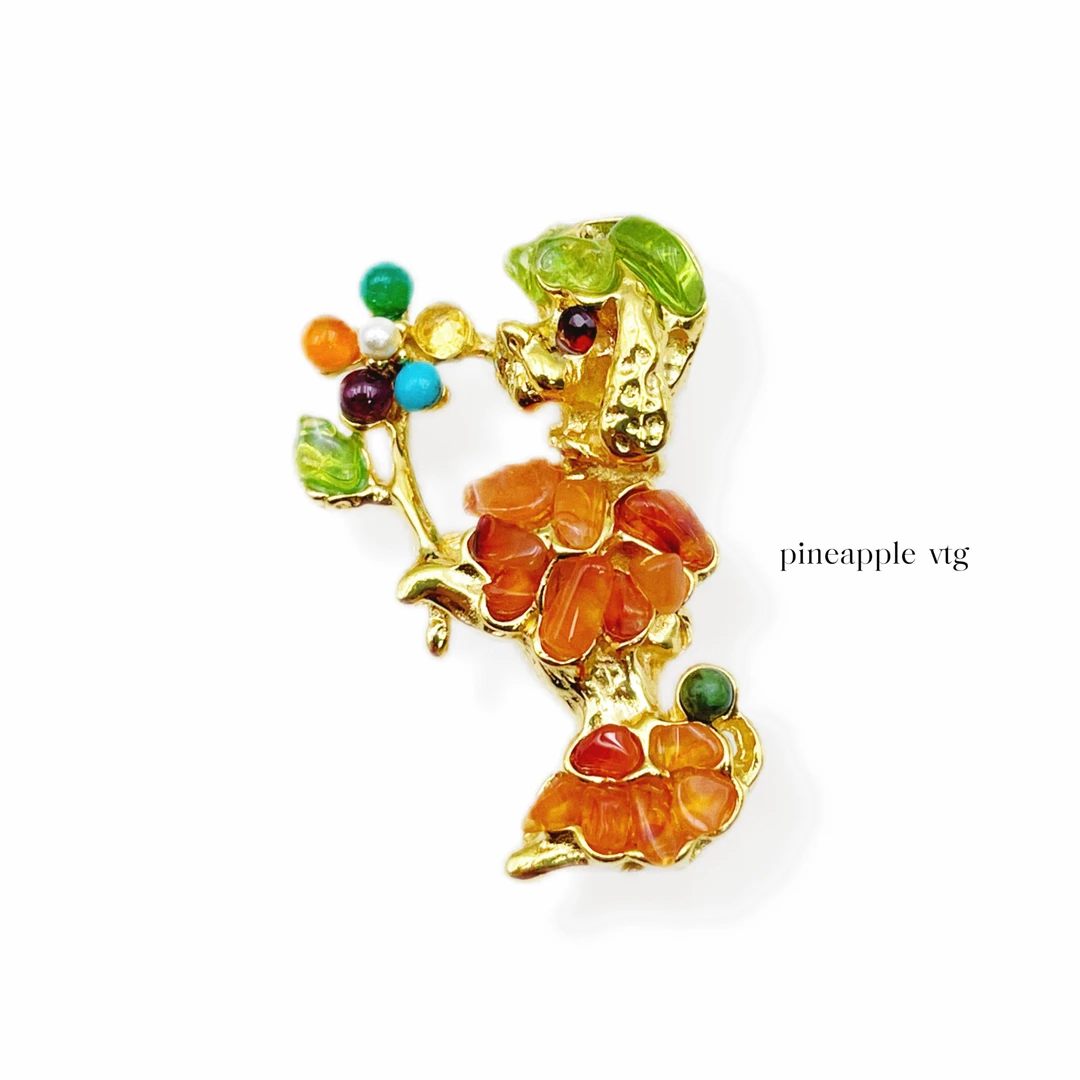 合金胸针 菠萝中古Swoboda胸针LK2335